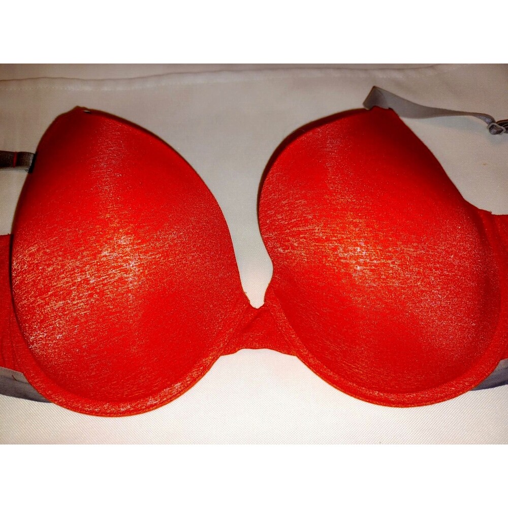 Victoria Secret 36DD BRA Perfect Shape Uplift Semi Demi biofit red women's